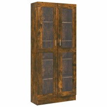Шкаф витрина AVORA, опушен дъб, 82,5 x 30,5 x 185 см