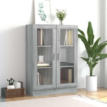 Шкаф витрина AVORA, сив дъб сонома, 82,5 x 30,5 x 115 см