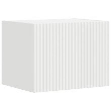 Стенен ТВ шкаф LINEA с вертикално фрезован фронт, бял, 39 x 31 x 29,5 см