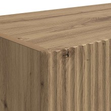 Стенен ТВ шкаф LINEA с вертикално фрезован фронт, дъб артизан, 78,5 x 30 x 29,5 см