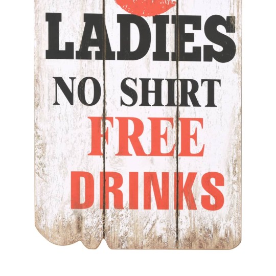 Стенна закачалка FUN с 6 куки MEN LADIES, 120 x 40 см