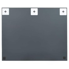 Стенно огледало без рамка с 8 регулируеми LED крушки 80 x 60 см