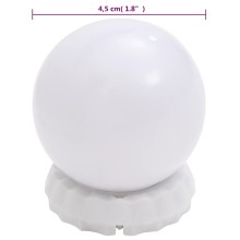 Стенно огледало без рамка с 8 регулируеми LED крушки 80 x 60 см