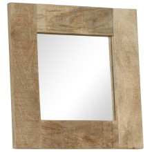 Стенно огледало от масивно мангово дърво 50 x 50 см