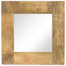 Стенно огледало от масивно мангово дърво 50 x 50 см