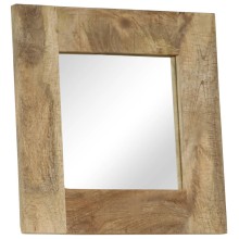 Стенно огледало от масивно мангово дърво 50 x 50 см
