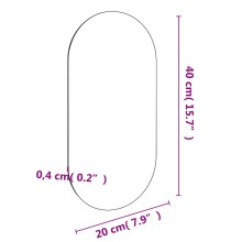 Стенно овално огледало без рамка 40 x 20 см