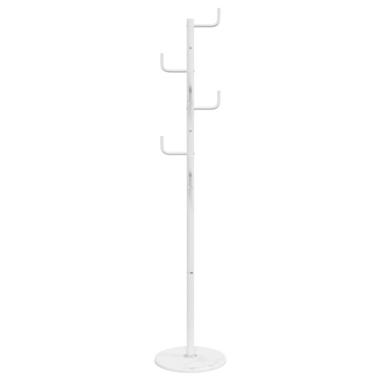 Стояща закачалка HOOK, бяла, ⌀ 37 см, височина 183 см