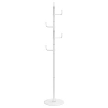 Стояща закачалка HOOK, бяла, ⌀ 37 см, височина 183 см