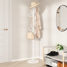 Стояща закачалка HOOK, бяла, ⌀ 37 см, височина 183 см