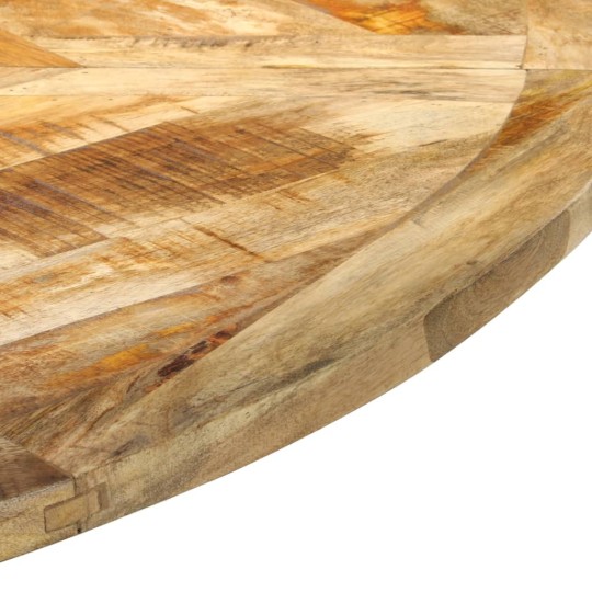 Трапезна маса ⌀150 x 76 см в стил Industrial Modern, мангово дърво масив и черна стомана