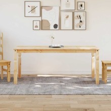 Трапезна маса Corona в стил Rustic, чамова дървесина масив с меденовосъчен финиш, 180 x 90 см
