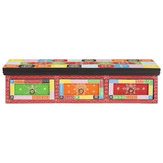 ТВ шкаф JAIPUR от масивна мангова дървесина, многоцветен, 100 x 30 x 24 см
