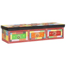 ТВ шкаф JAIPUR от масивна мангова дървесина, многоцветен, 100 x 30 x 24 см