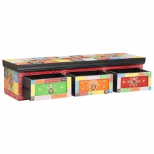 ТВ шкаф JAIPUR от масивна мангова дървесина, многоцветен, 100 x 30 x 24 см