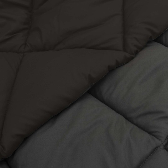 Зимна двулицева олекотена завивка Color Comfort с полиестерен пълнеж, 300 г/м², в черно и антрацит