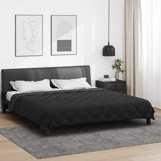 Зимна двулицева олекотена завивка Color Comfort с полиестерен пълнеж, 300 г/м², в черно и антрацит