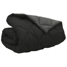 Зимна двуцветна олекотена завивка Color Arctic с полиестерен пълнеж, 450 г/м², в черно и антрацит
