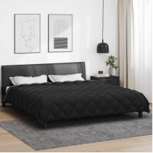Зимна двуцветна олекотена завивка Color Arctic с полиестерен пълнеж, 450 г/м², в черно и антрацит