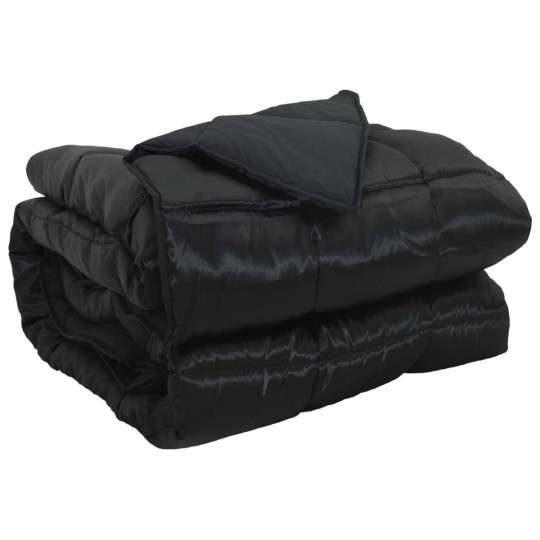 Зимна олекотена завивка Silky Comfort с полиестерен пълнеж, 300 г/м², черна