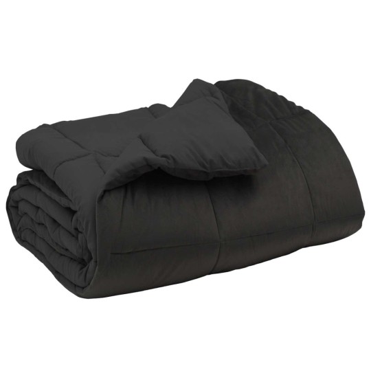 Зимна олекотена завивка Soft Duo Winter от микрофибър, в цвят антрацит