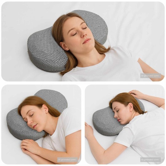 Анатомична възглавница Cervical Curve Memory, 53 x 34,5 x 10,5 см, сива