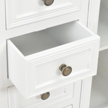 Бюфет от масивна борова дървесина и МДФ, бял, 70 x 28 x 70 см
