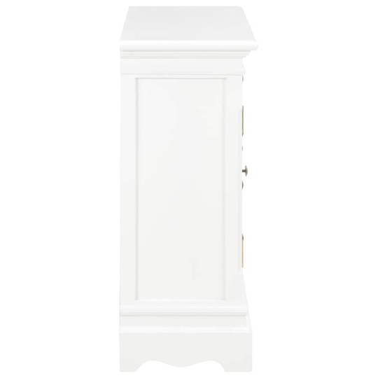 Бюфет от масивна борова дървесина и МДФ, бял, 70 x 28 x 70 см