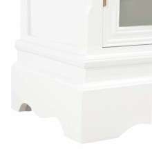 Бюфет от масивна борова дървесина и МДФ, бял, 70 x 28 x 70 см