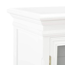 Бюфет от масивна борова дървесина и МДФ, бял, 70 x 28 x 70 см