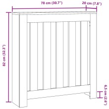 Декоративна решетка за радиатор ALVERO, дъб сонома, 78x20x82 см