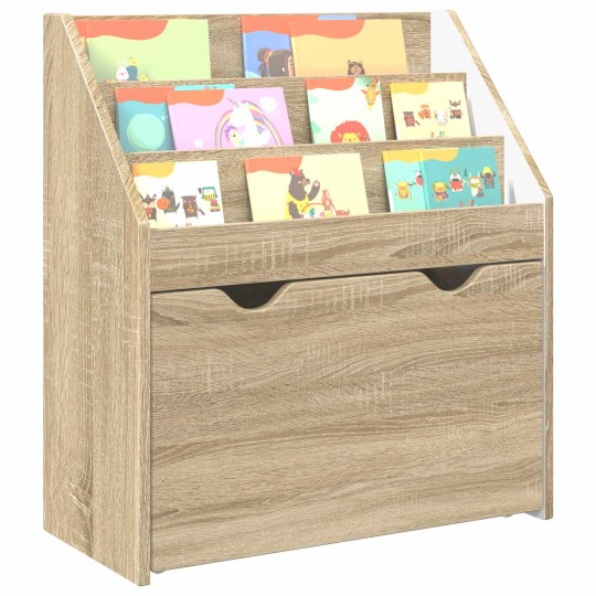 Детска етажерка за книги с чекмедже, с декор дъб сонома, 60 x 29,5 x 69 см