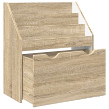 Детска етажерка за книги с чекмедже, с декор дъб сонома, 60 x 29,5 x 69 см