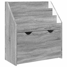 Детска етажерка за книги с чекмедже, с декор сив дъб сонома, 60 x 29,5 x 69 см