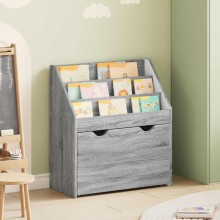 Детска етажерка за книги с чекмедже, с декор сив дъб сонома, 60 x 29,5 x 69 см