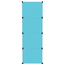 Детски модулен органайзер с 12 отделения, син, 110 x 46,5 x 144 см