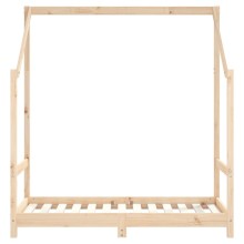 Двойно бебешко легло Монтесори къщичка, 2 x (70x140) см, масивна борова дървесина