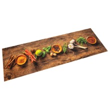 Кухненско килимче подправки, 45x150 см, кадифе
