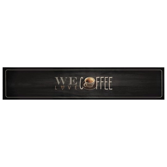 Кухненско килимче текст Coffee, 60x300 см, кадифе