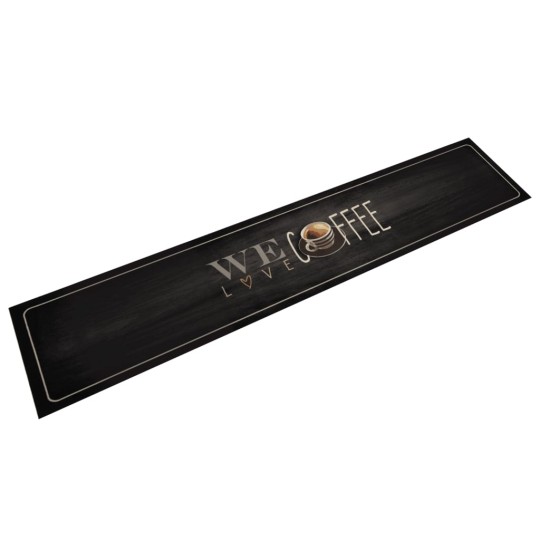 Кухненско килимче текст Coffee, 60x300 см, кадифе