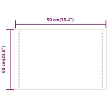 LED стенно огледало за баня с USB захранване и странично точково осветление, 60x90 см