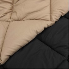 Лятна двулицева олекотена завивка Color Warm с полиестерен пълнеж, 200 г/м², в черно и таупе