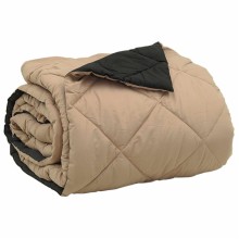 Лятна двулицева олекотена завивка Color Warm с полиестерен пълнеж, 200 г/м², в черно и таупе