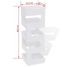 Метална поставка за чадъри BLOCK, бяла, 15,5 x 15,5 x 48,5 см