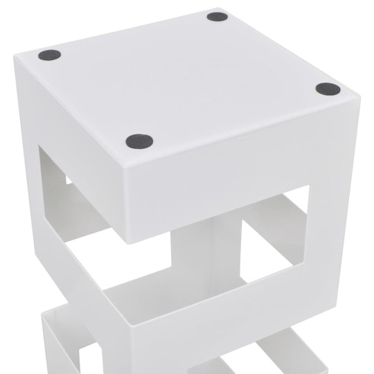 Метална поставка за чадъри BLOCK, бяла, 15,5 x 15,5 x 48,5 см