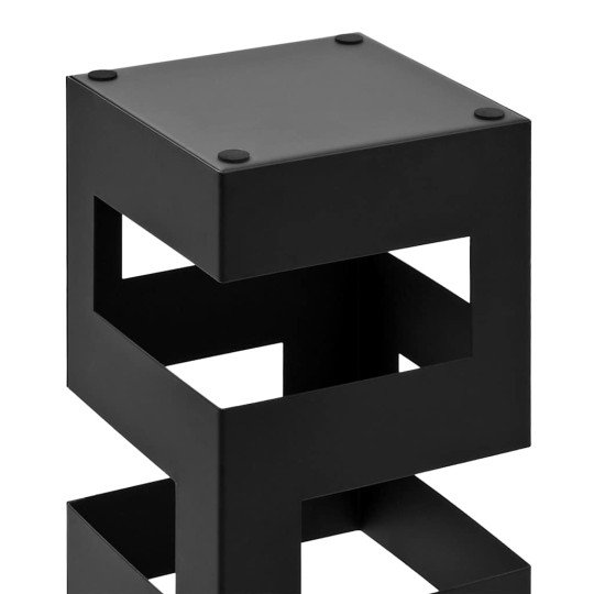 Метална поставка за чадъри BLOCK, черна, 15,5 x 15,5 x 48,5 см