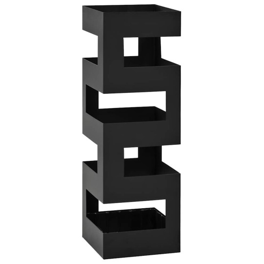 Метална поставка за чадъри BLOCK, черна, 15,5 x 15,5 x 48,5 см