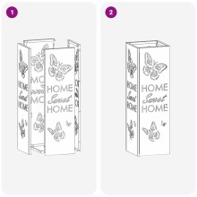 Метална поставка за чадъри HOME, розова, 15,5 x 15,5 x 49 см