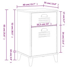 Нощно шкафче VIKEN, с 1 чекмедже и 1 отделение с врата, бяло, 40 x 35 x 65 см