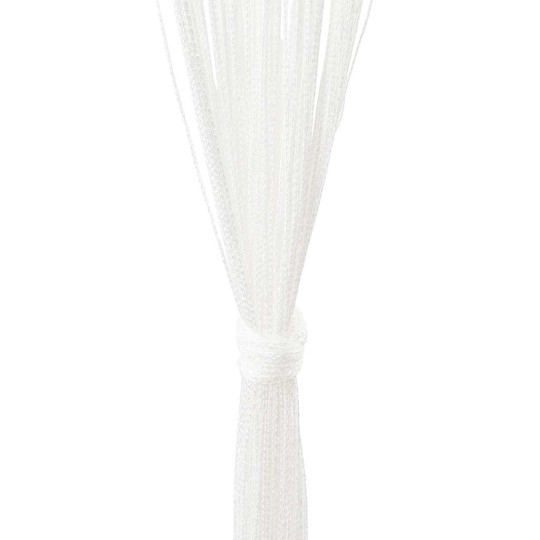 Пердета с ресни в цвят бял за тръбен корниз, 2 бр., 100 x 250 см